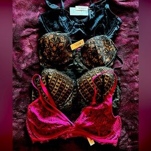 Lot of 4 Adore Me bras size 36D 2 NWT